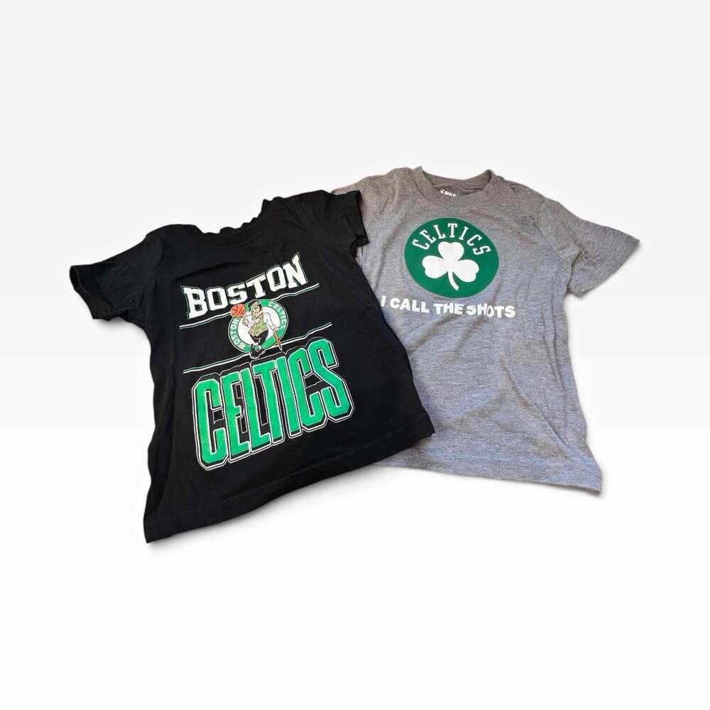 NBA Boston Celtics Toddler T-Shirt Lot of 2 Size 3T Black & Gray